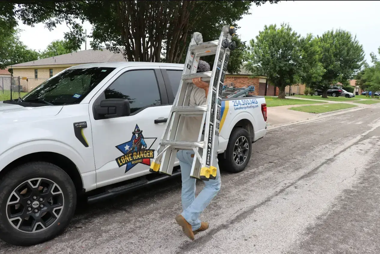 Lone Ranger Roofing crew on a Central Texas job site