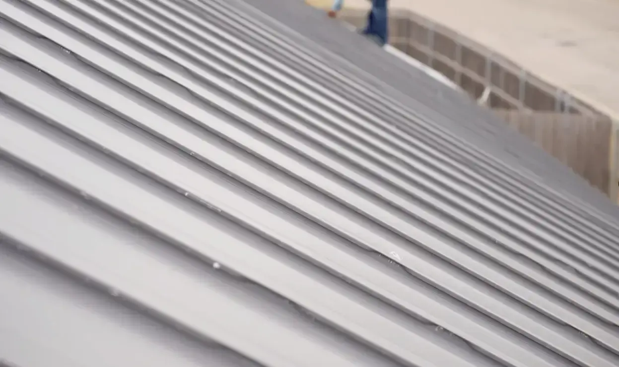 Commercial standing seam metal roofing