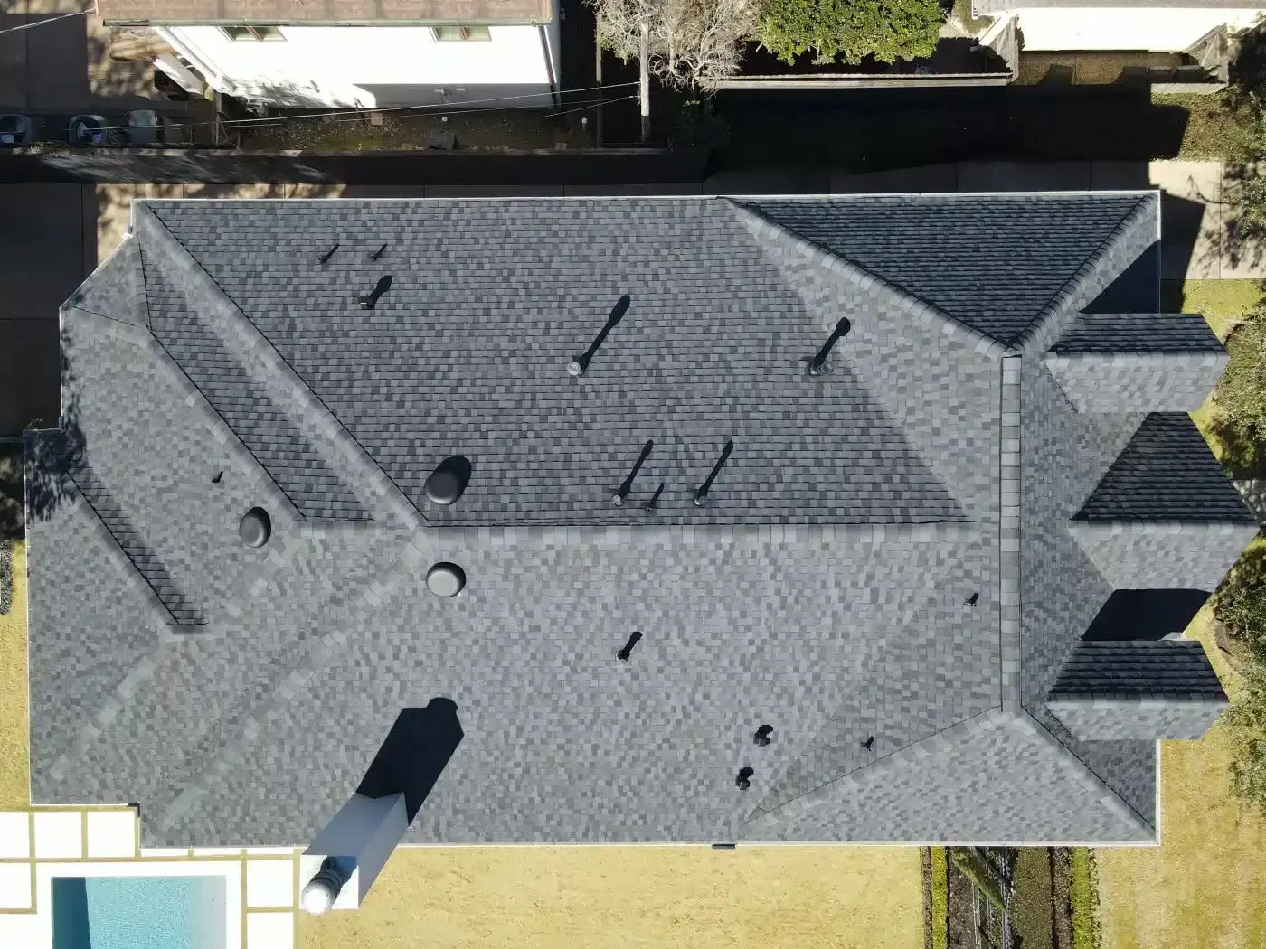 Commercial shingle roofing installation Central Texas