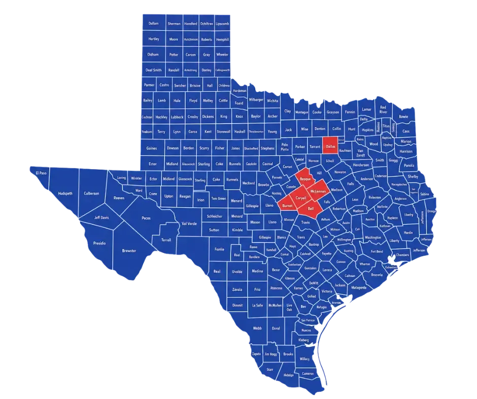 Lone Ranger Roofing metal roof service areas across Central Texas and DFW