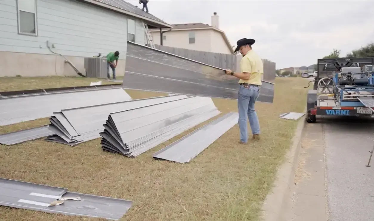 Central Texas metal roof installation